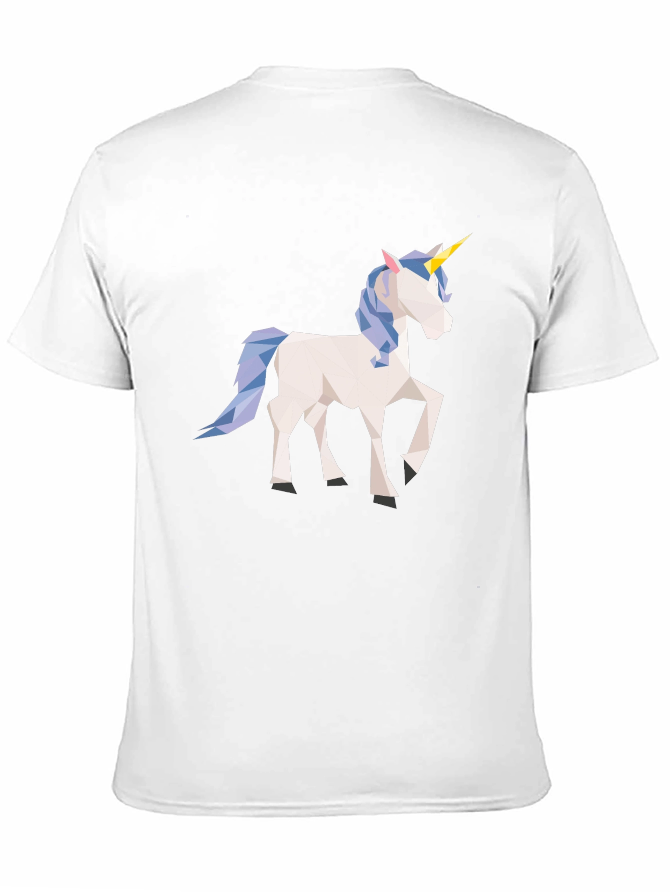 Geometric Unicorn Black T-Shirt