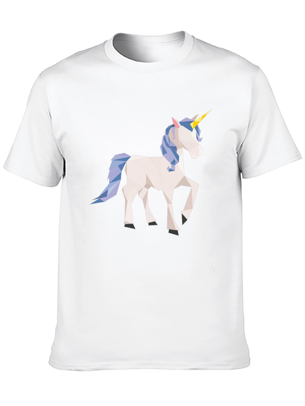 Geometric Unicorn Black T-Shirt