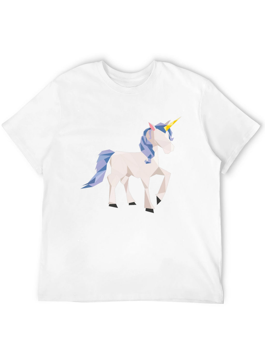 Geometric Unicorn Black T-Shirt