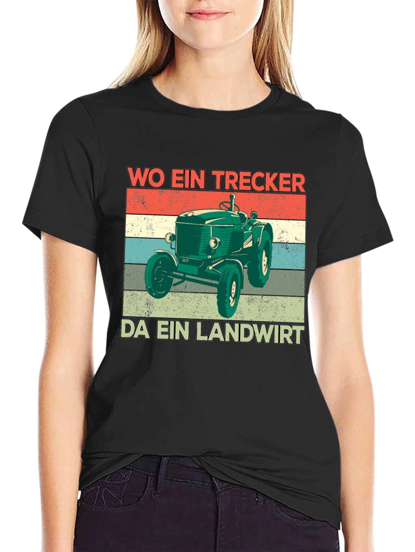 Vintage Tractor T-Shirt - Wo Ein Trecker Da Ein Landwirt