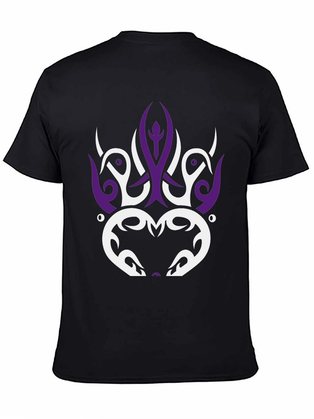 Tribal Design Black T-Shirt