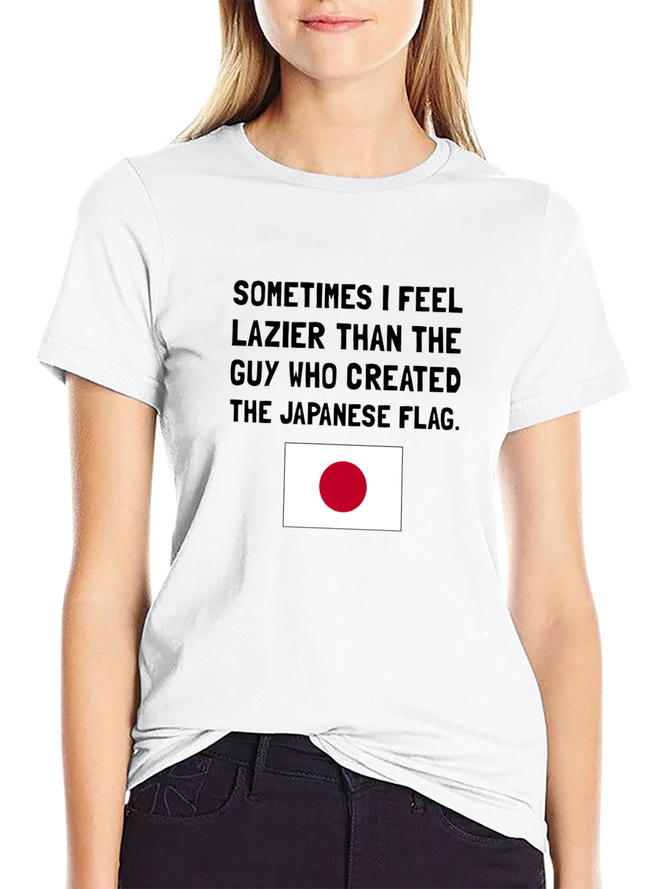 Lazy Japanese Flag T-Shirt: Humorous Graphic Tee