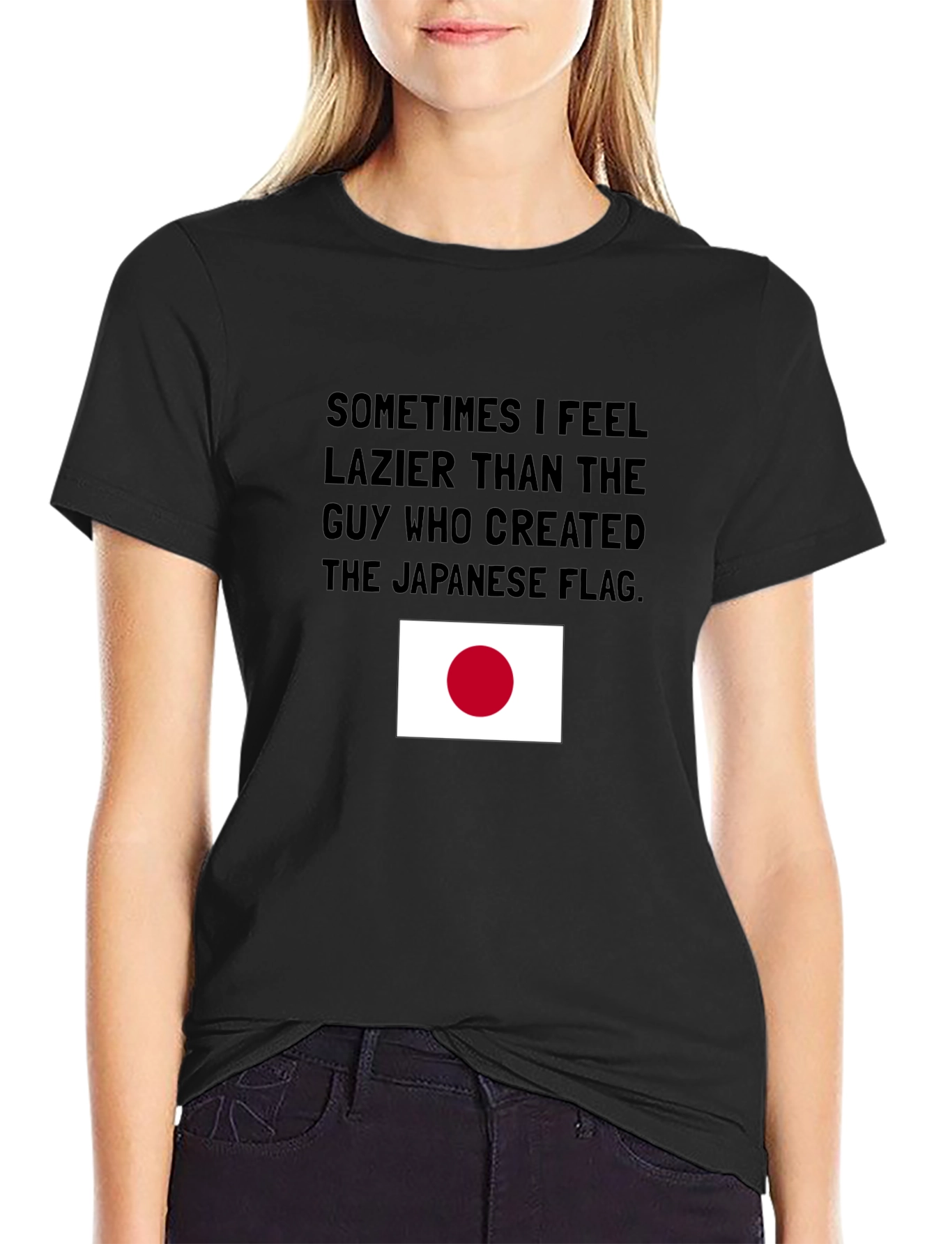Lazy Japanese Flag T-Shirt: Humorous Graphic Tee