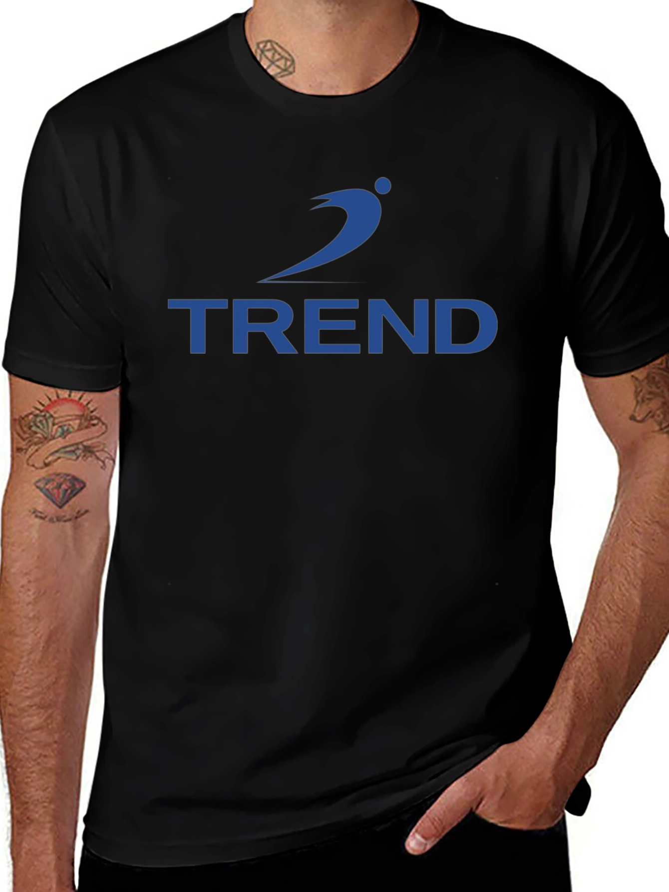 Trend Graphic Print Black T-Shirt