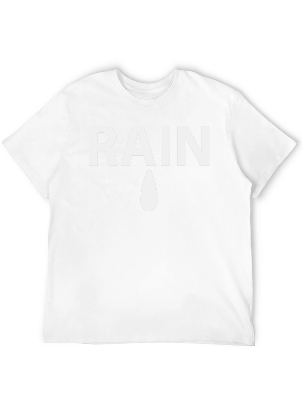 Rain Drop Graphic Tee - Mens Black Cotton T-Shirt