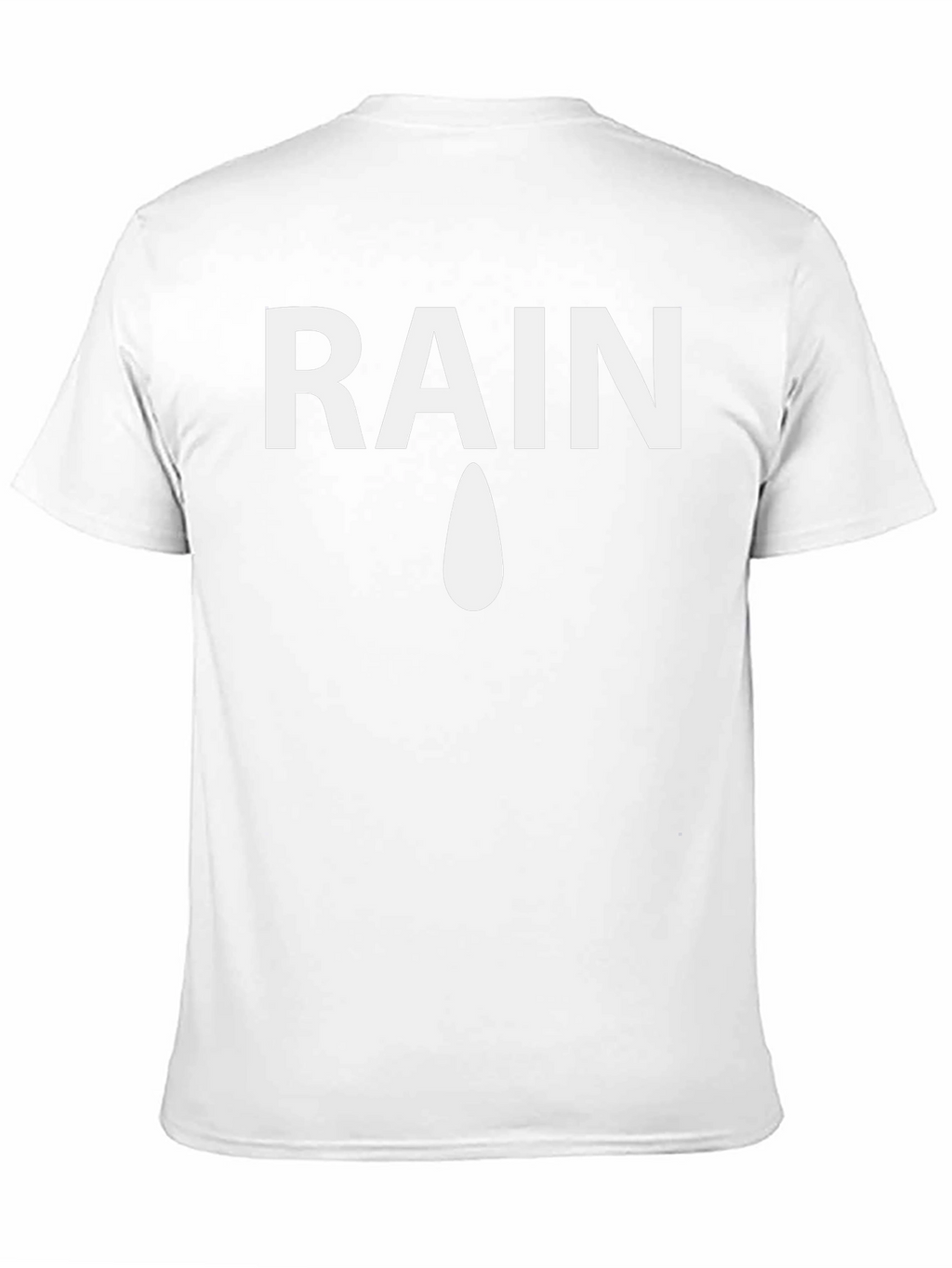 Rain Drop Graphic Tee - Mens Black Cotton T-Shirt