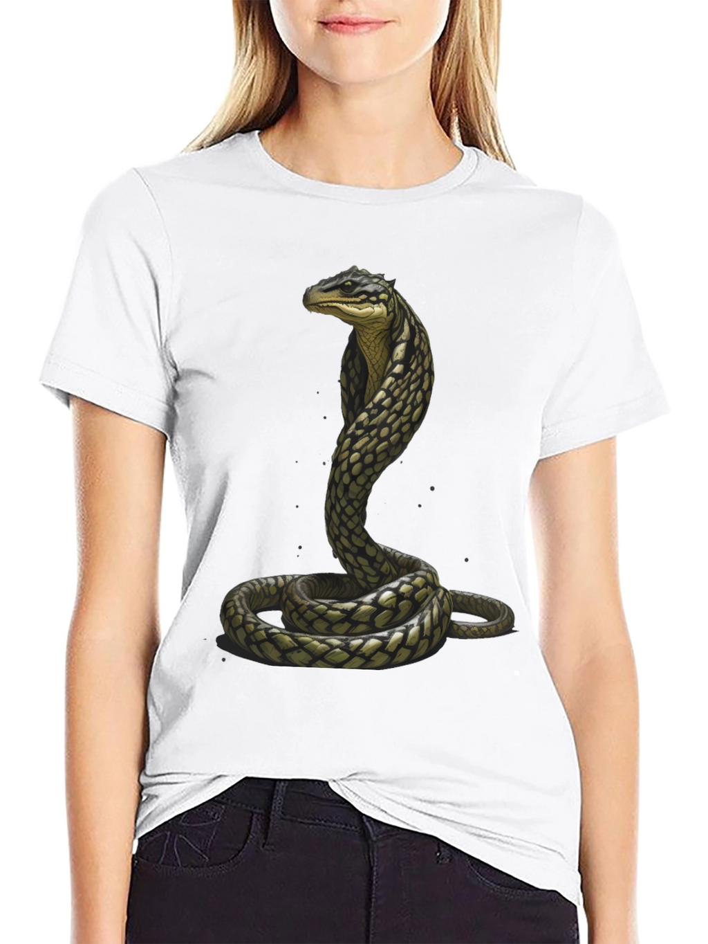 Cobra Graphic Tee - Stylish Snake Print T-Shirt