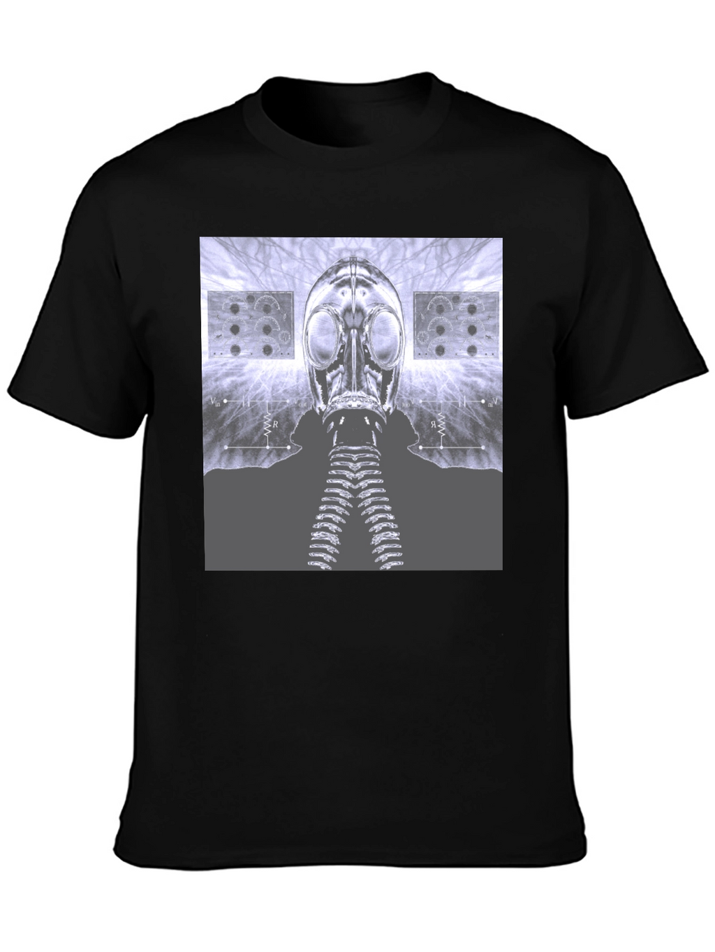 Gas Mask Graphic Tee - Unique Sci-Fi Design