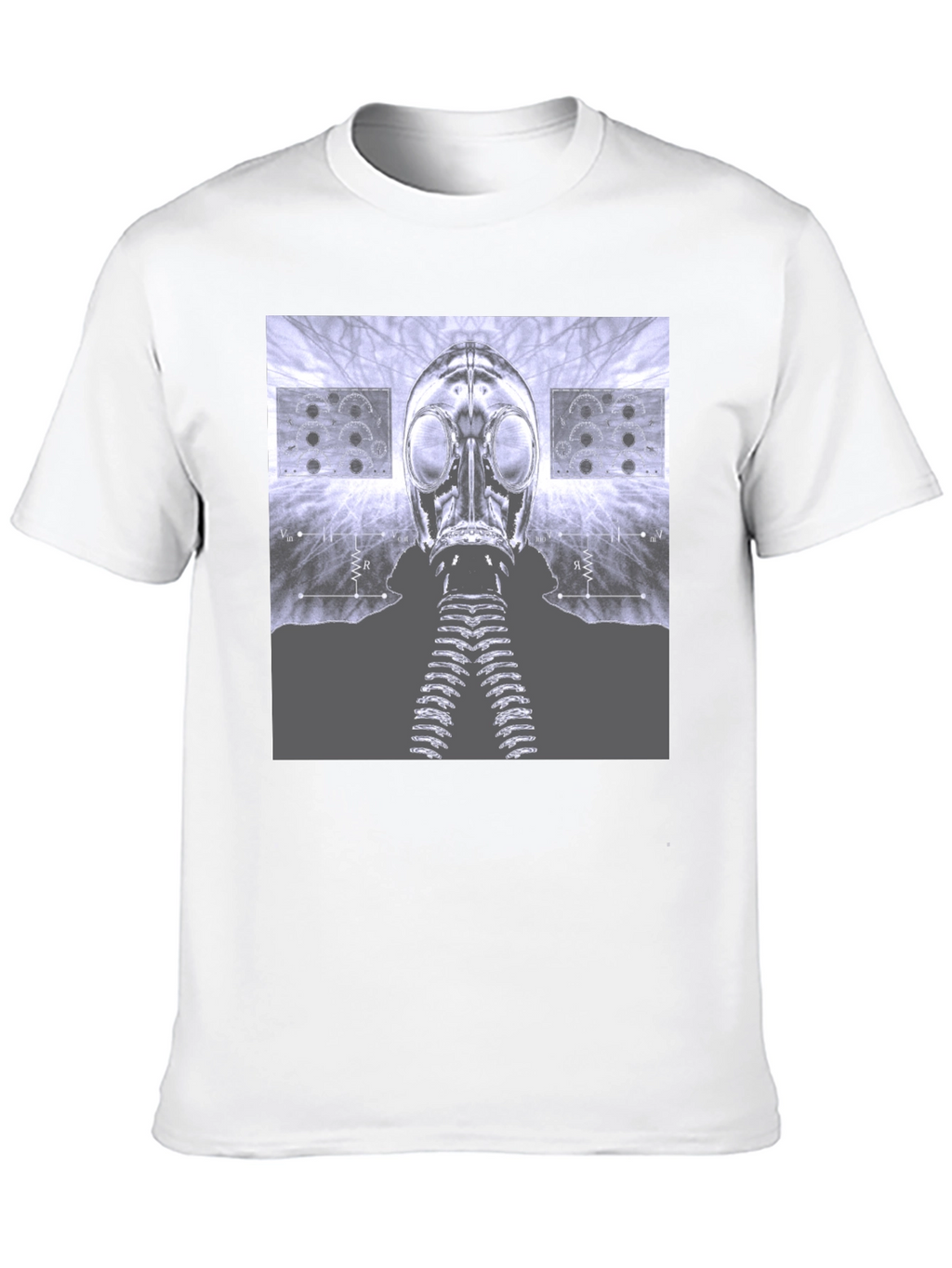 Gas Mask Graphic Tee - Unique Sci-Fi Design