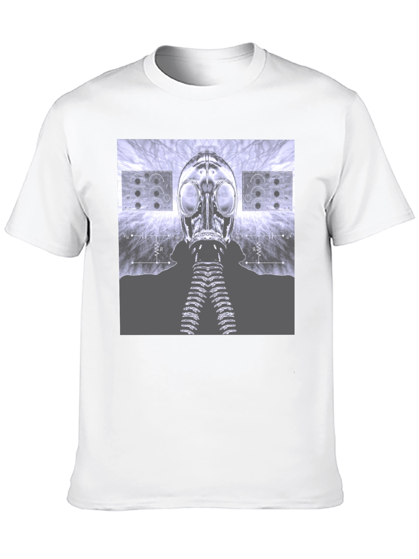 Gas Mask Graphic Tee - Unique Sci-Fi Design