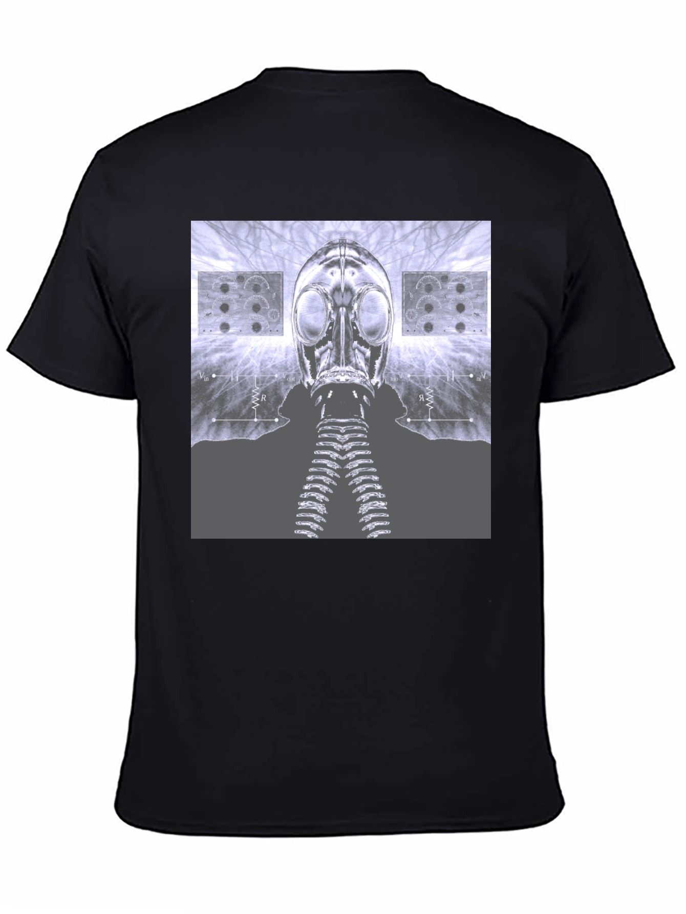 Gas Mask Graphic Tee - Unique Sci-Fi Design