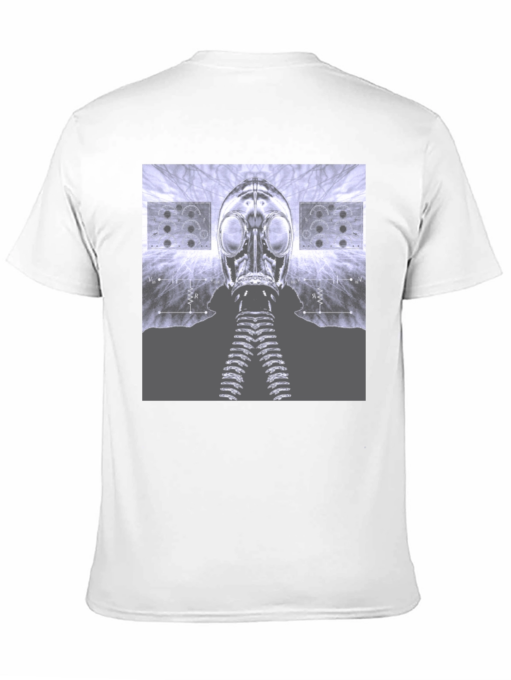 Gas Mask Graphic Tee - Unique Sci-Fi Design