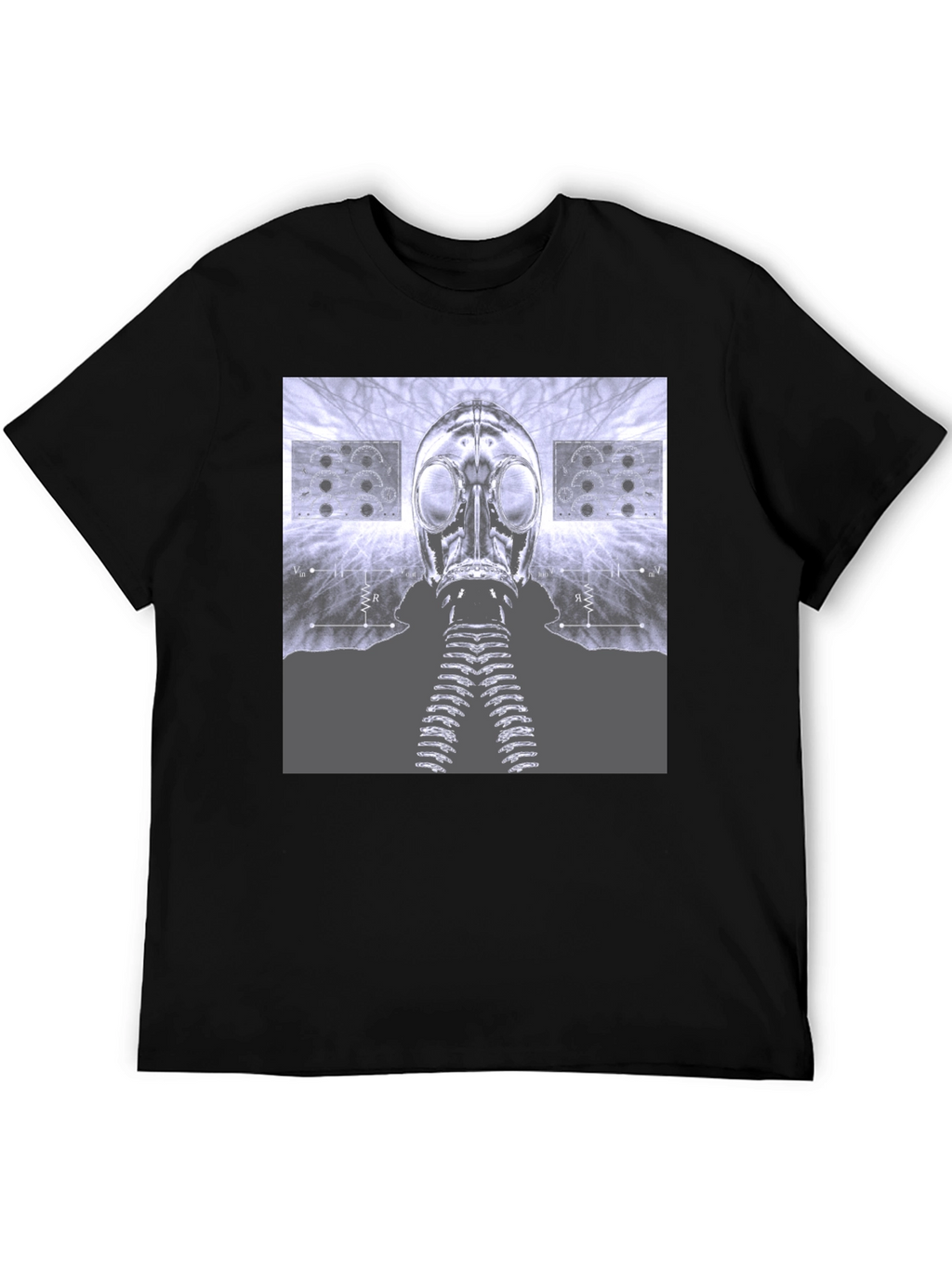 Gas Mask Graphic Tee - Unique Sci-Fi Design