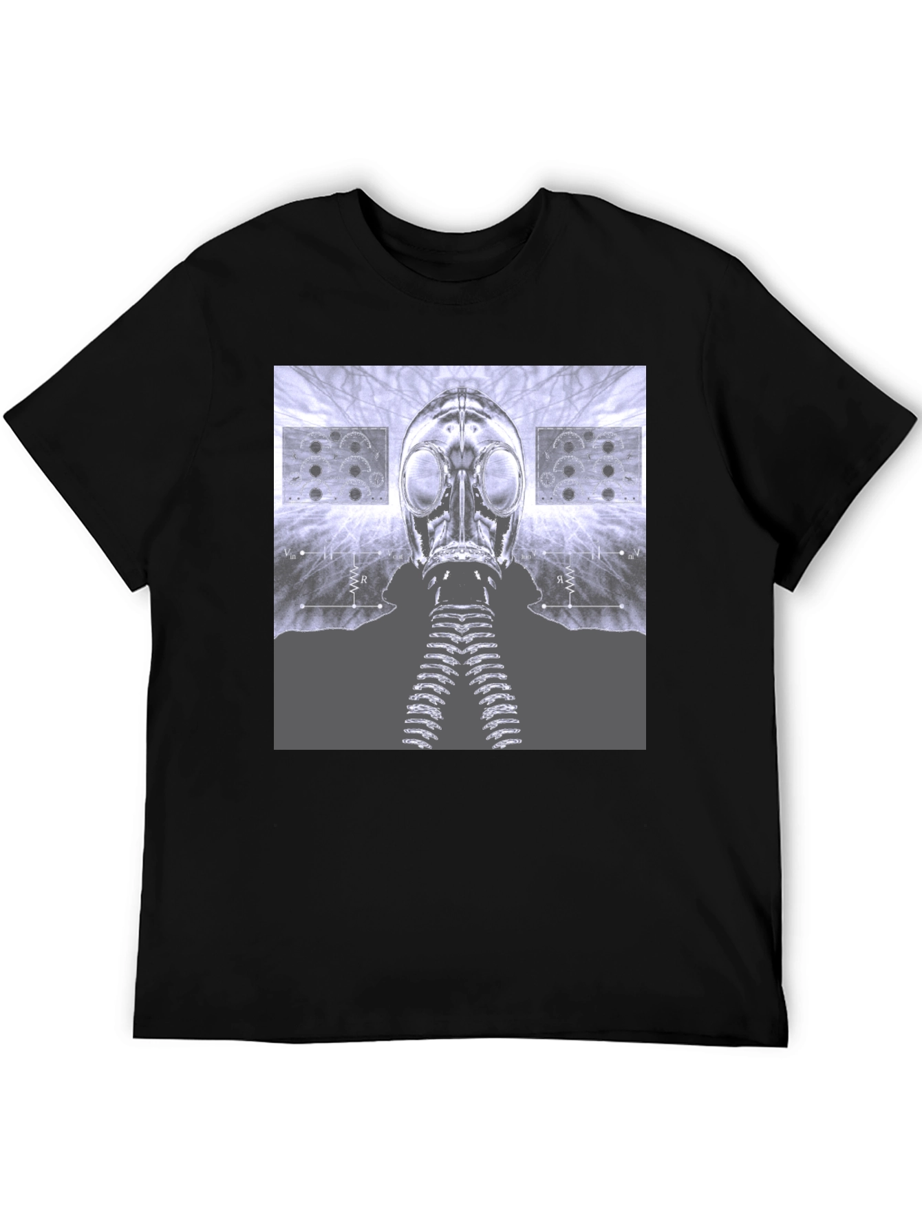 Gas Mask Graphic Tee - Unique Sci-Fi Design