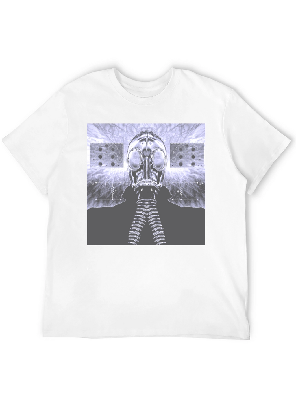 Gas Mask Graphic Tee - Unique Sci-Fi Design