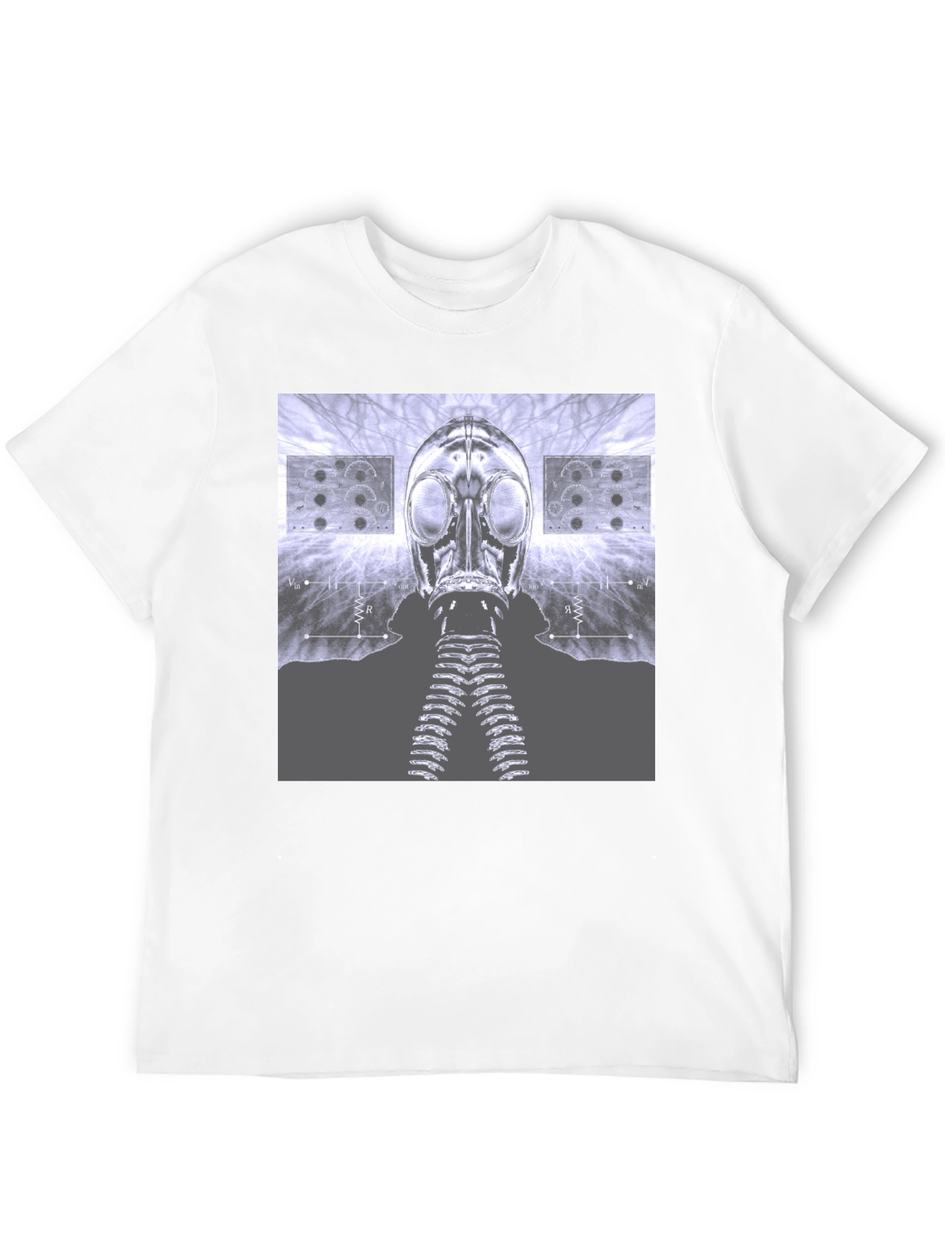 Gas Mask Graphic Tee - Unique Sci-Fi Design