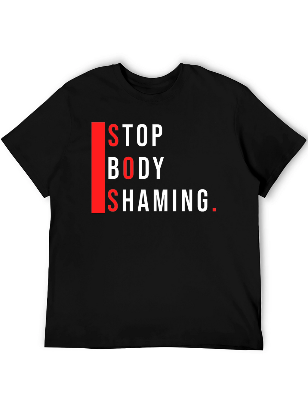 Stop Body Shaming Graphic Tee - Black Cotton