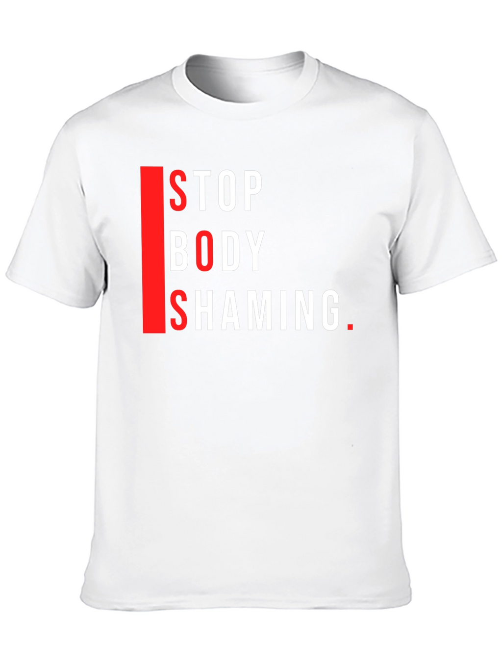 Stop Body Shaming Graphic Tee - Black Cotton