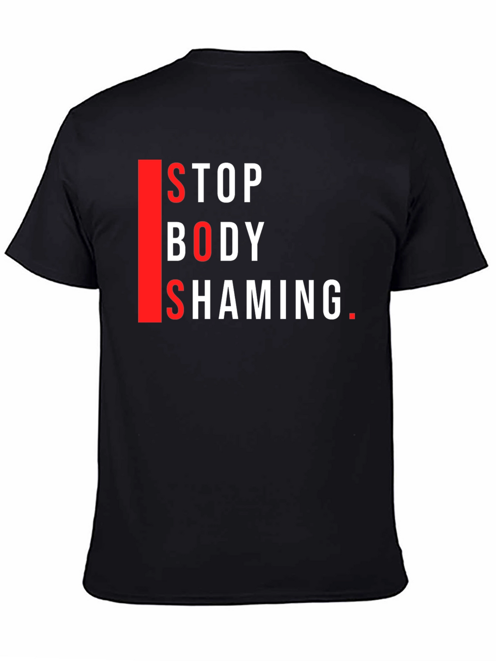 Stop Body Shaming Graphic Tee - Black Cotton