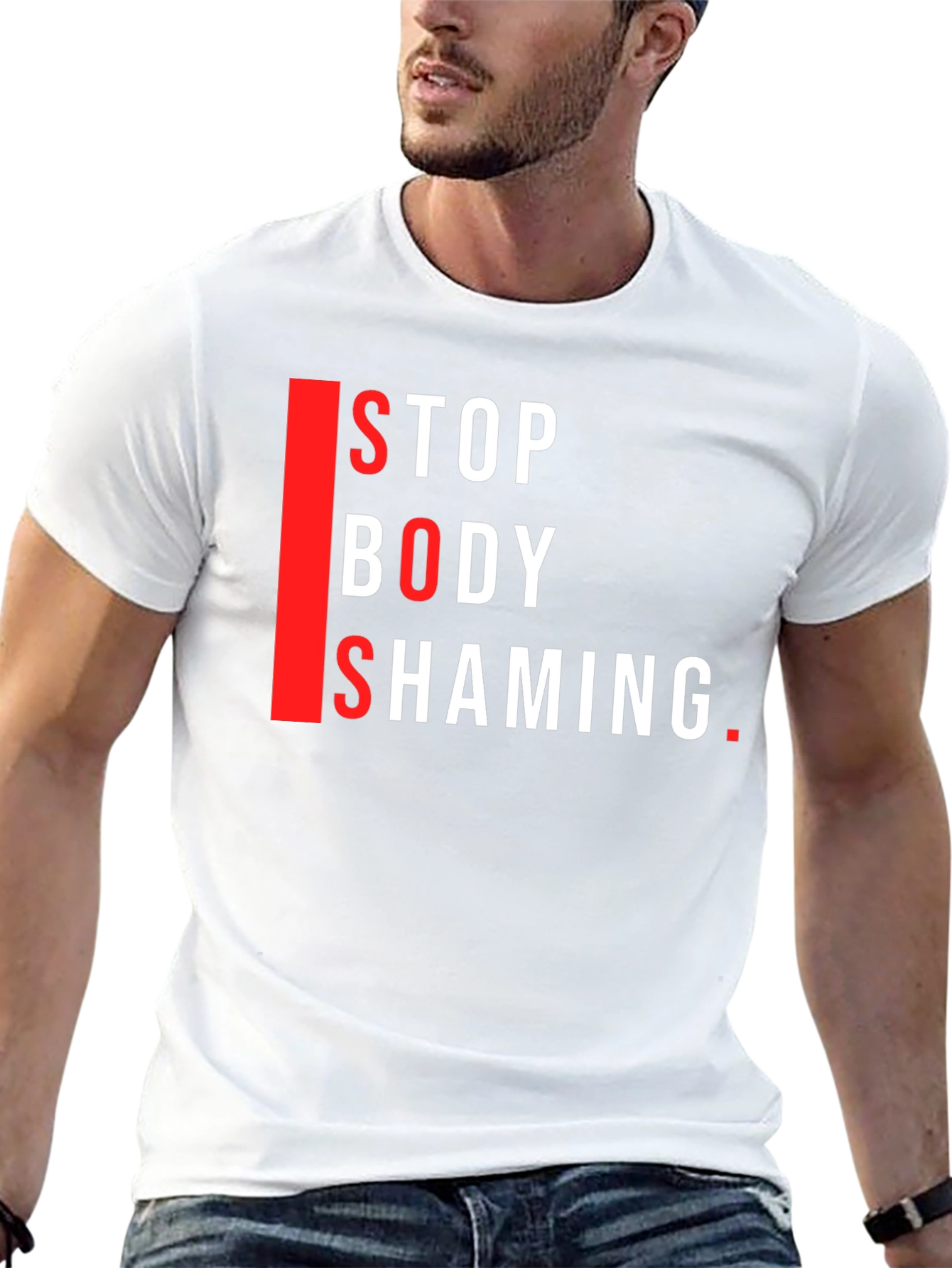 Stop Body Shaming Graphic Tee - Black Cotton