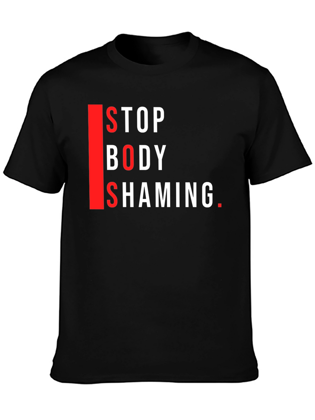 Stop Body Shaming Graphic Tee - Black Cotton