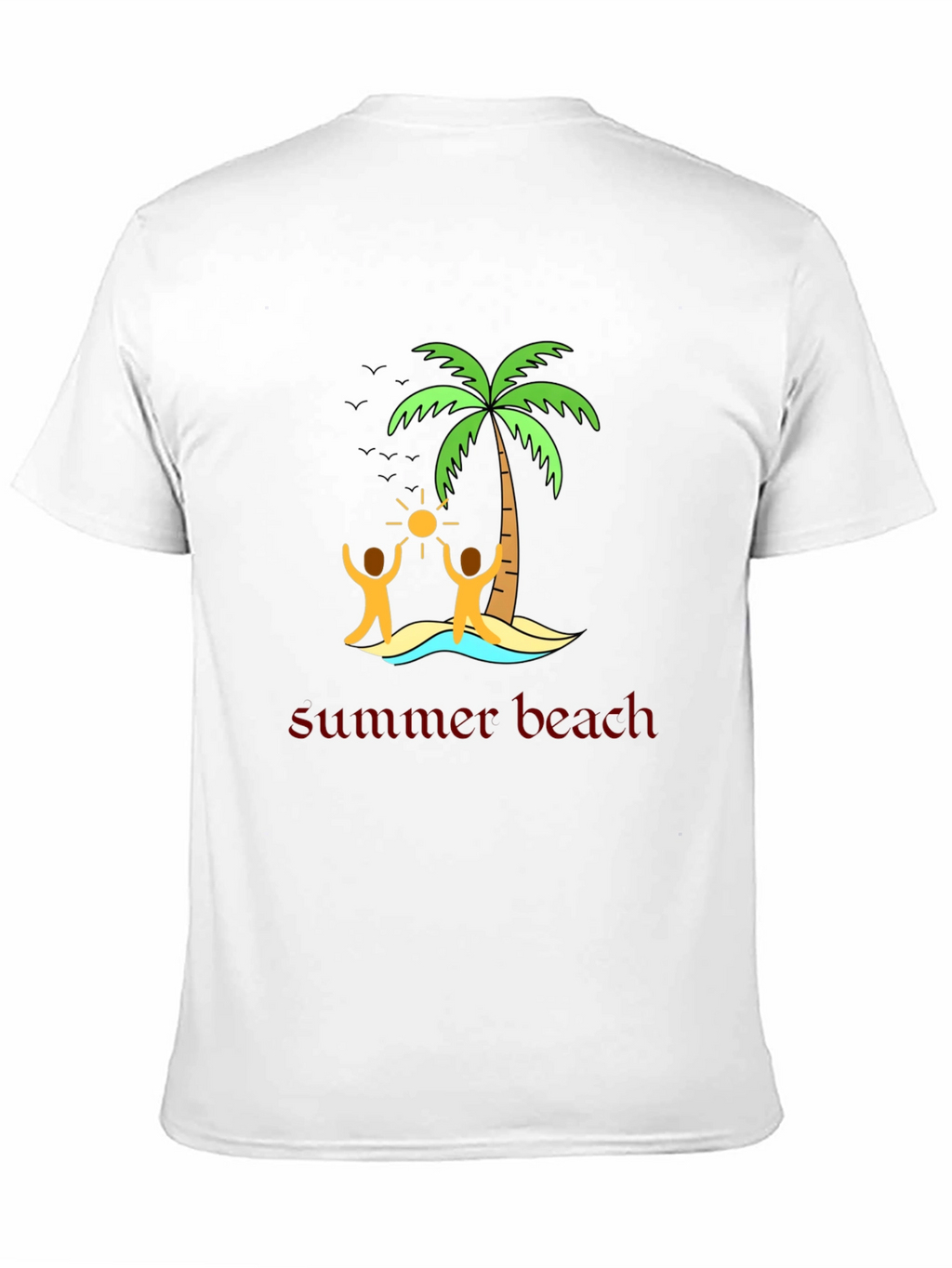 Summer Beach T-Shirt Black Graphic Tee