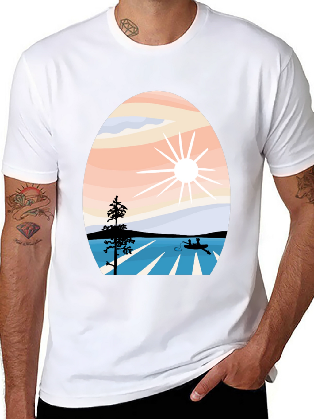 Nature Inspired Graphic Tee - Black