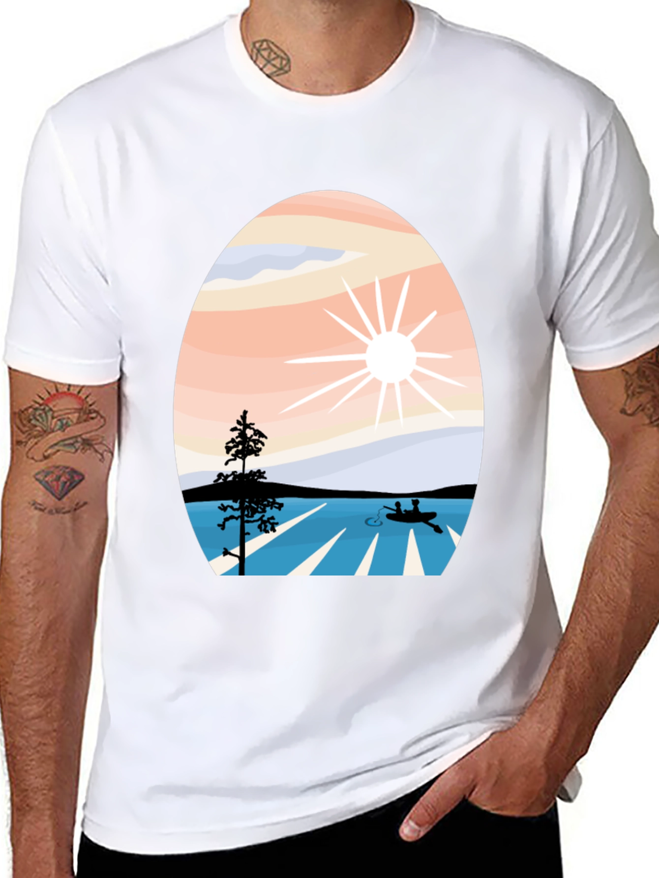 Nature Inspired Graphic Tee - Black