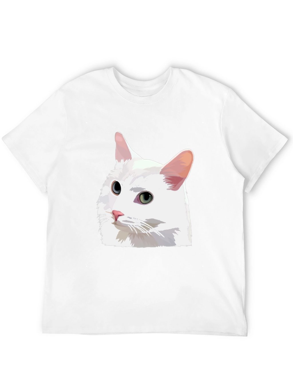 Cat T-Shirt - White Cat Graphic Tee