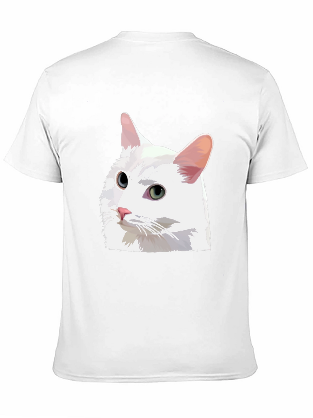 Cat T-Shirt - White Cat Graphic Tee