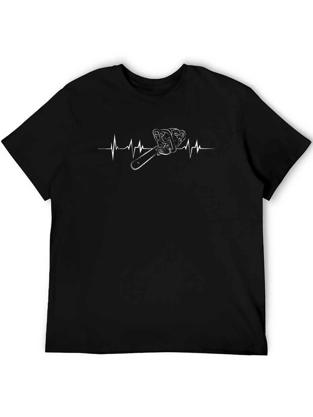 Chainsaw Heartbeat T-Shirt - Black