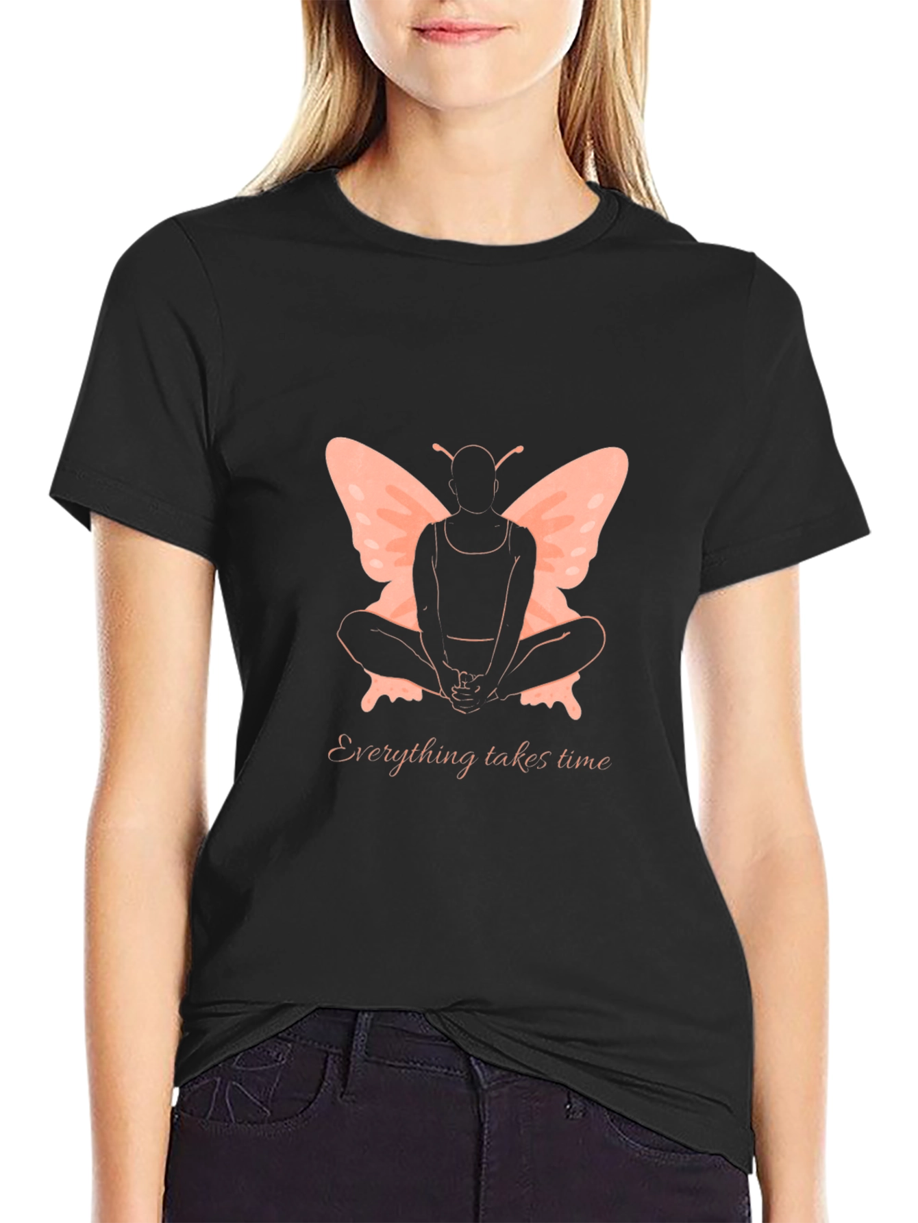Butterfly Wings Graphic Tee - Everything Takes Time