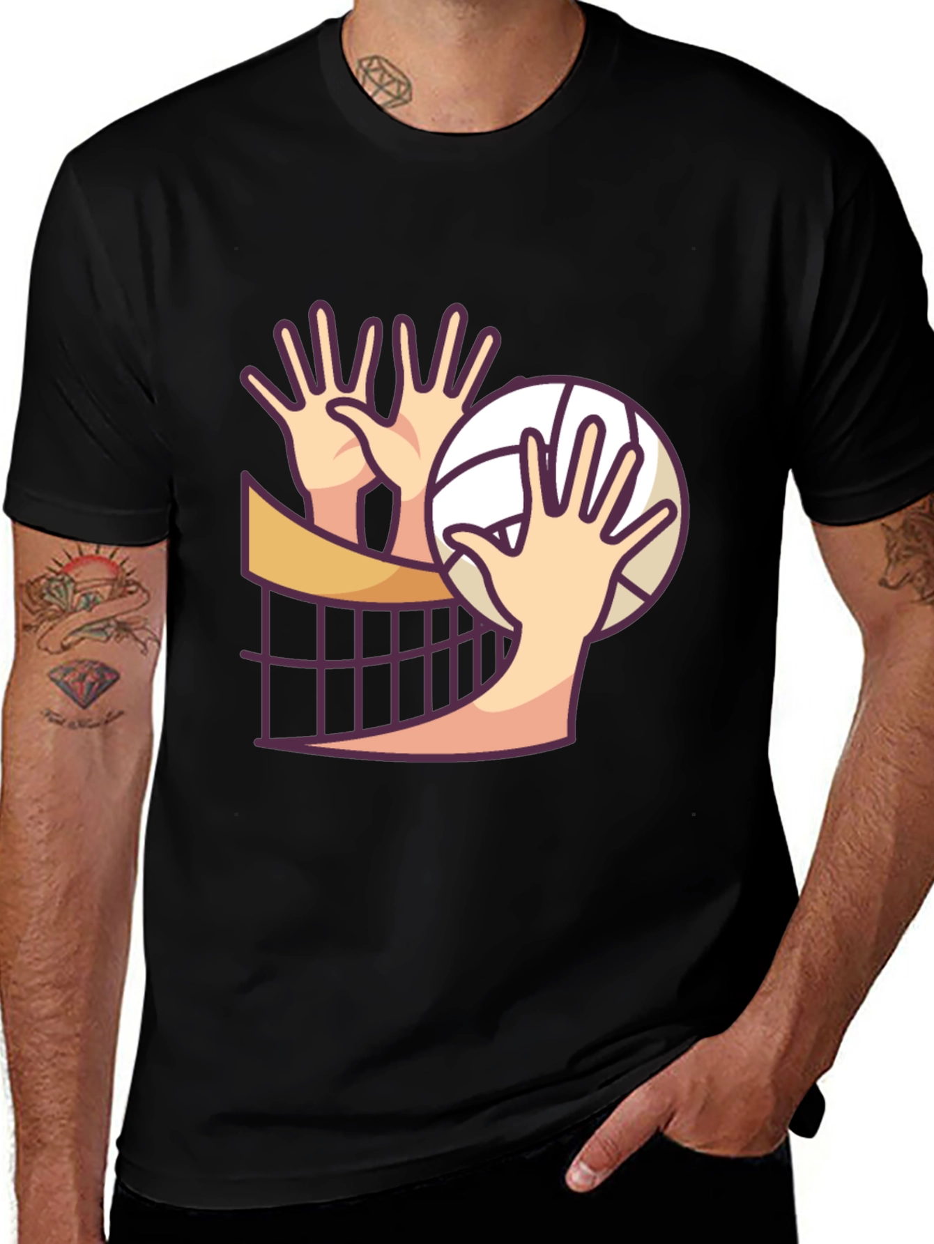 Volleyball Hands Graphic T-Shirt