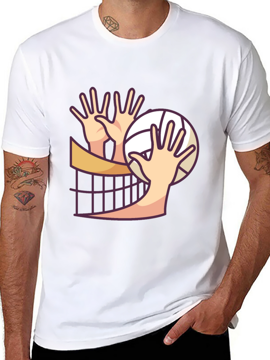 Volleyball Hands Graphic T-Shirt