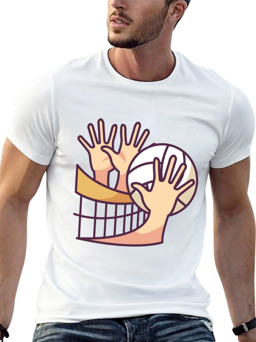 Volleyball Hands Graphic T-Shirt