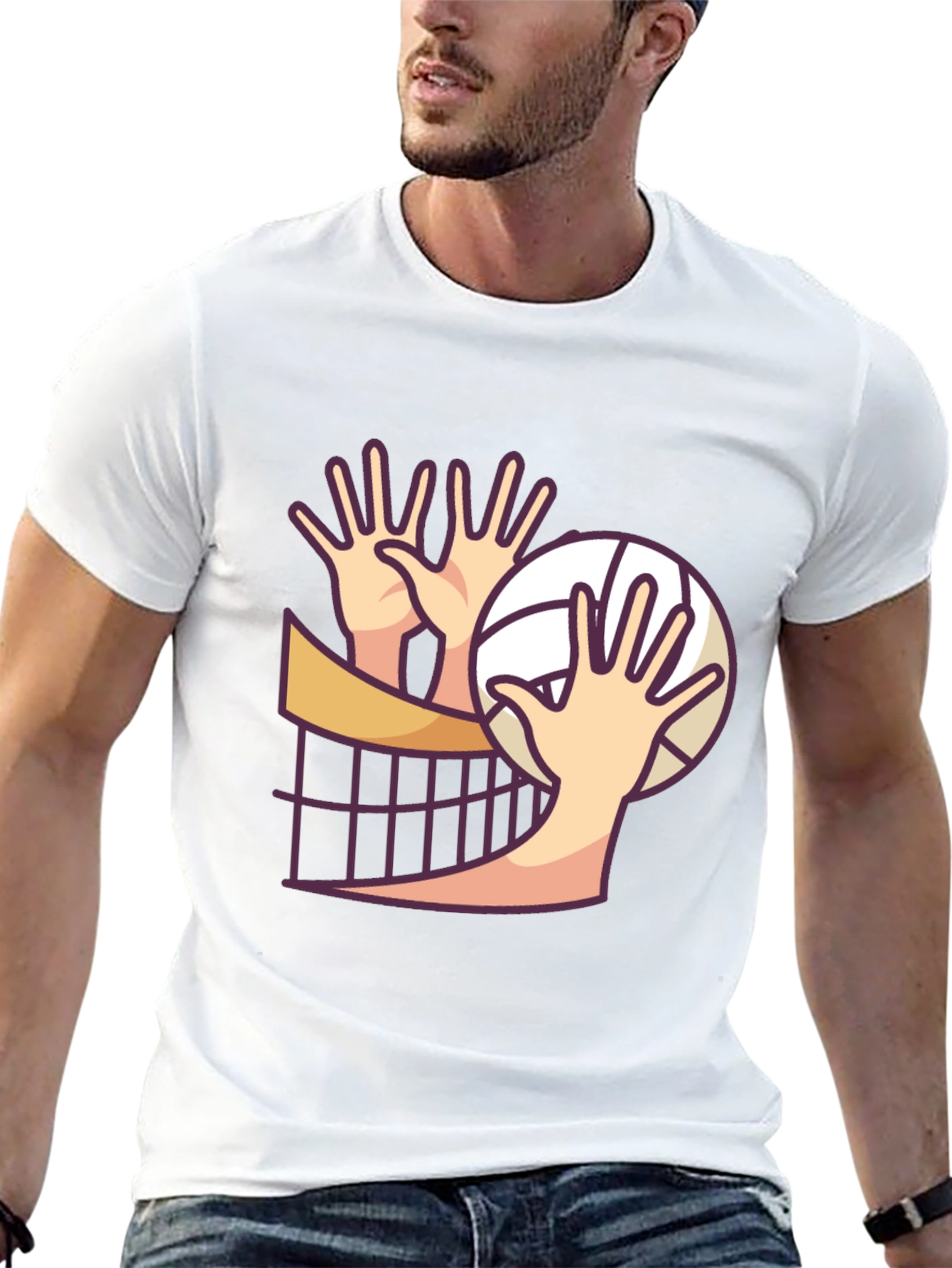 Volleyball Hands Graphic T-Shirt