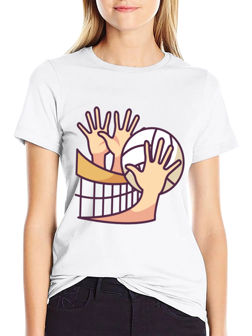 Volleyball Hands Graphic T-Shirt
