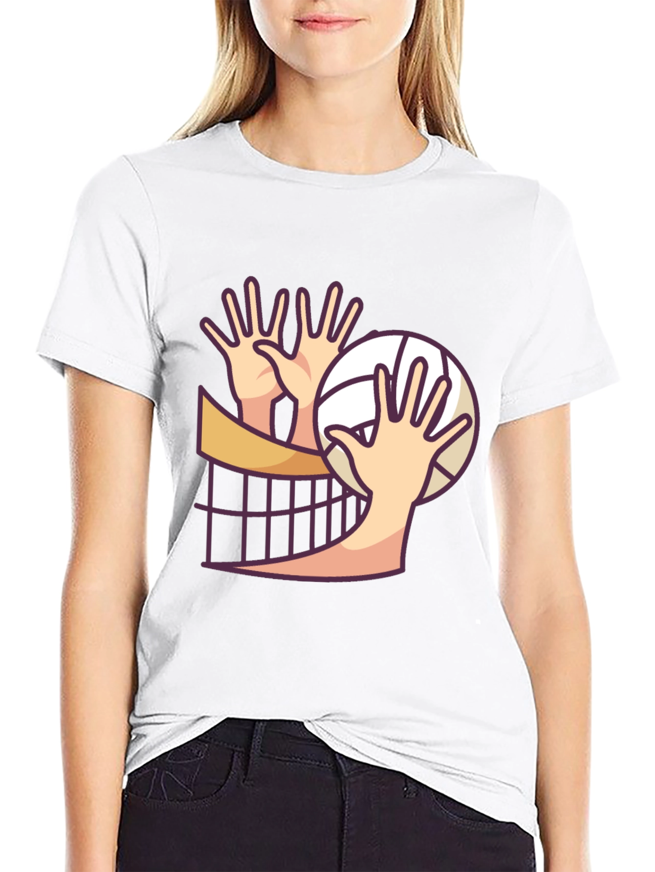 Volleyball Hands Graphic T-Shirt