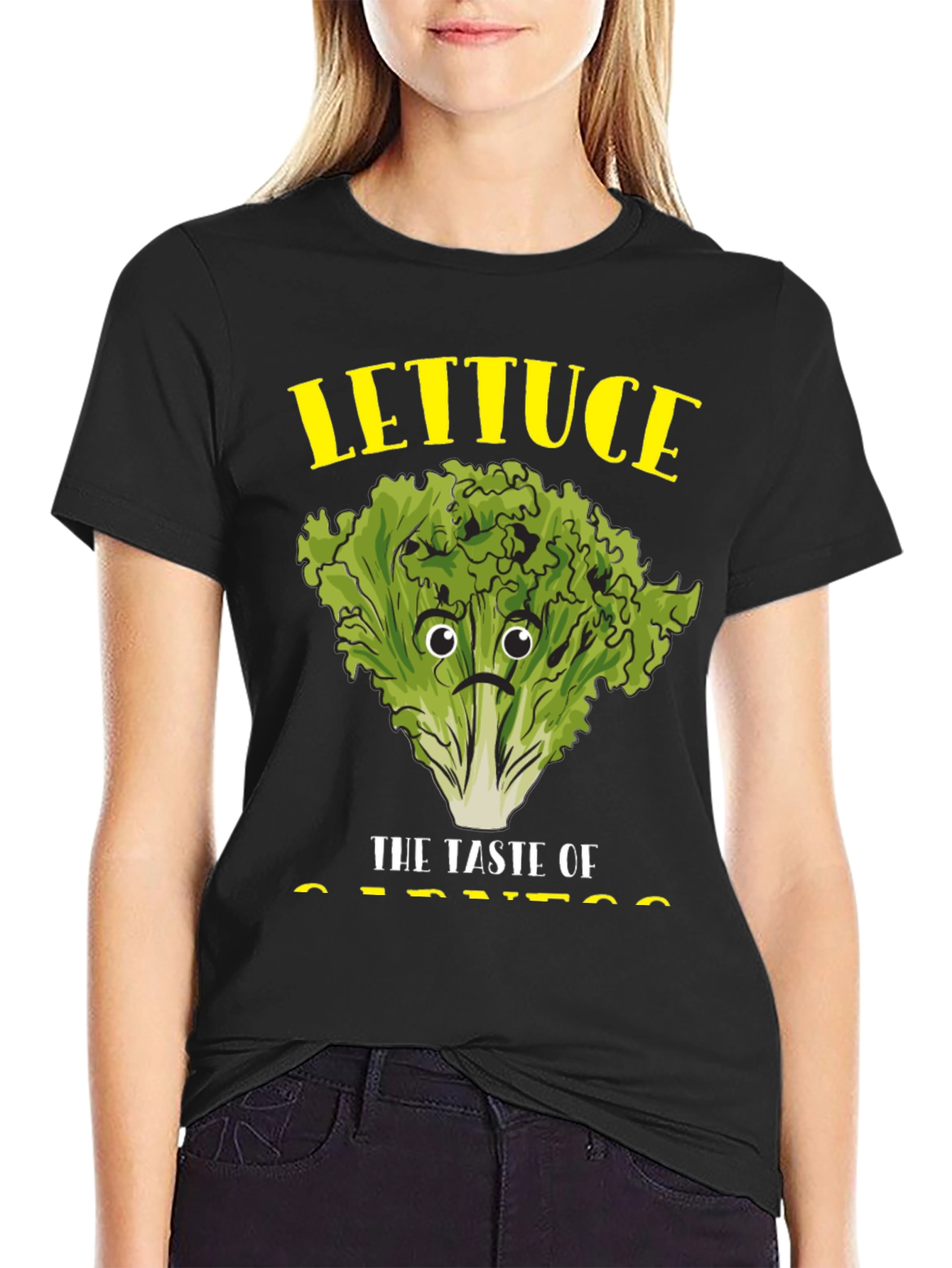 Lettuce Taste of Sadness Black T-Shirt