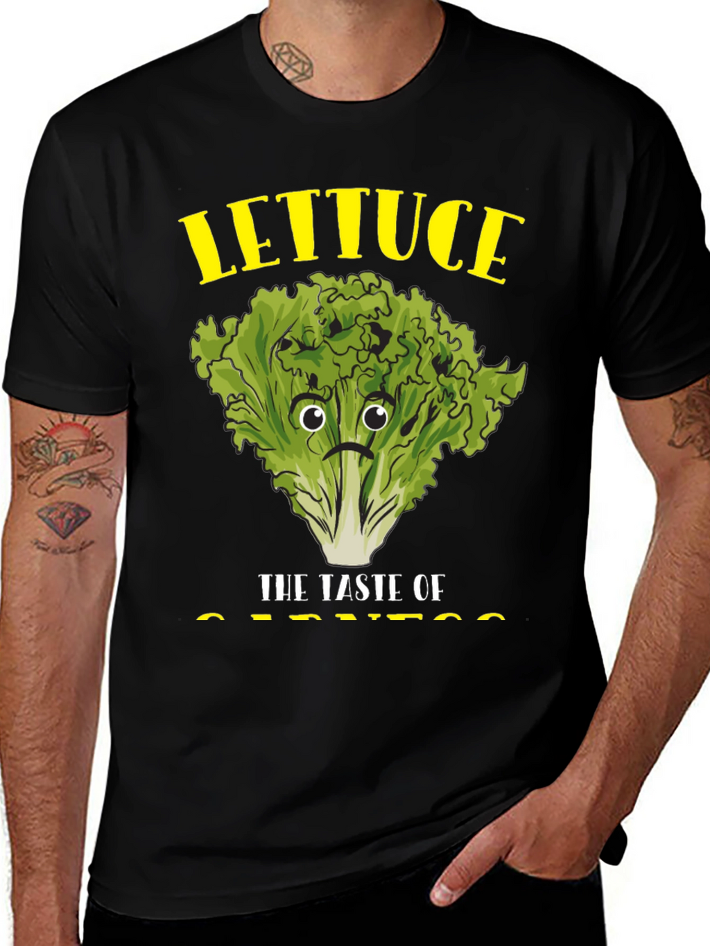Lettuce Taste of Sadness Black T-Shirt