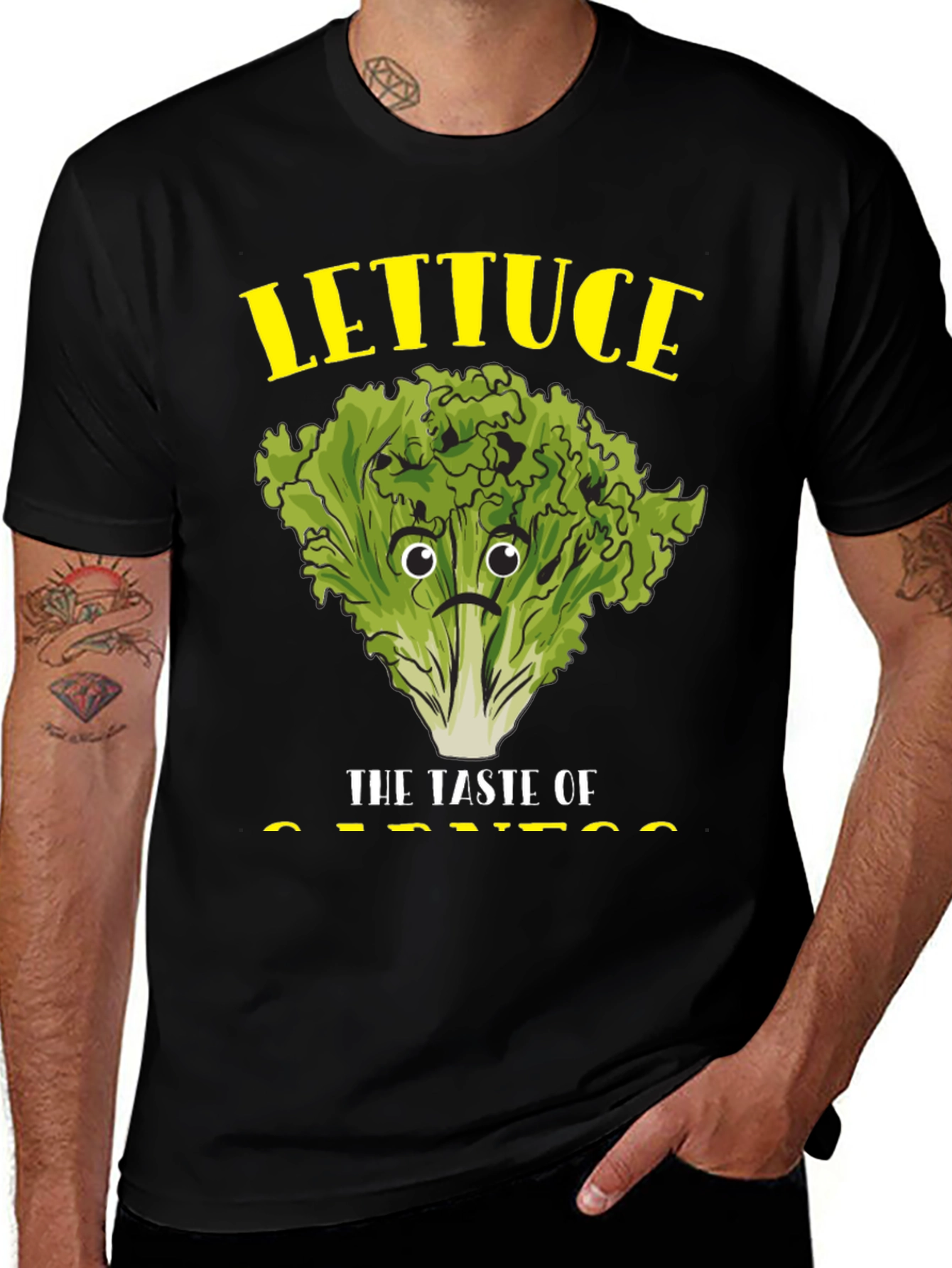 Lettuce Taste of Sadness Black T-Shirt