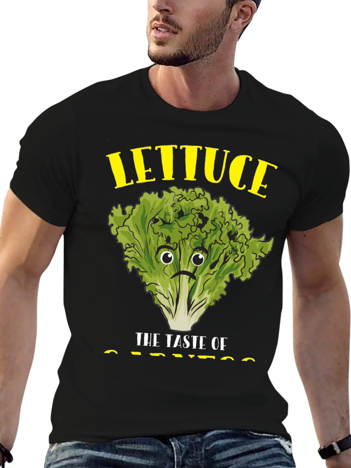 Lettuce Taste of Sadness Black T-Shirt