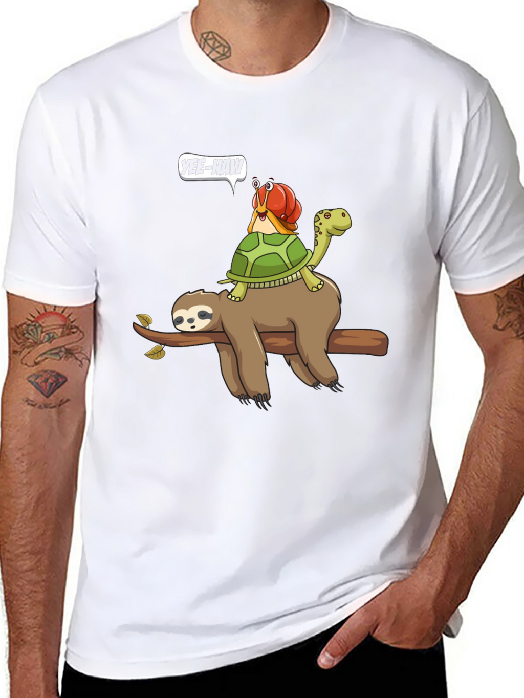 Sloth Turtle Snail Yee-Haw T-Shirt