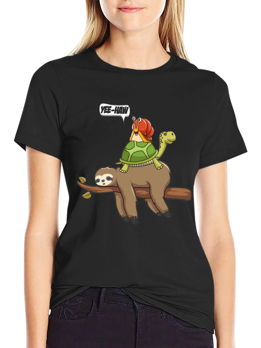 Sloth Turtle Snail Yee-Haw T-Shirt