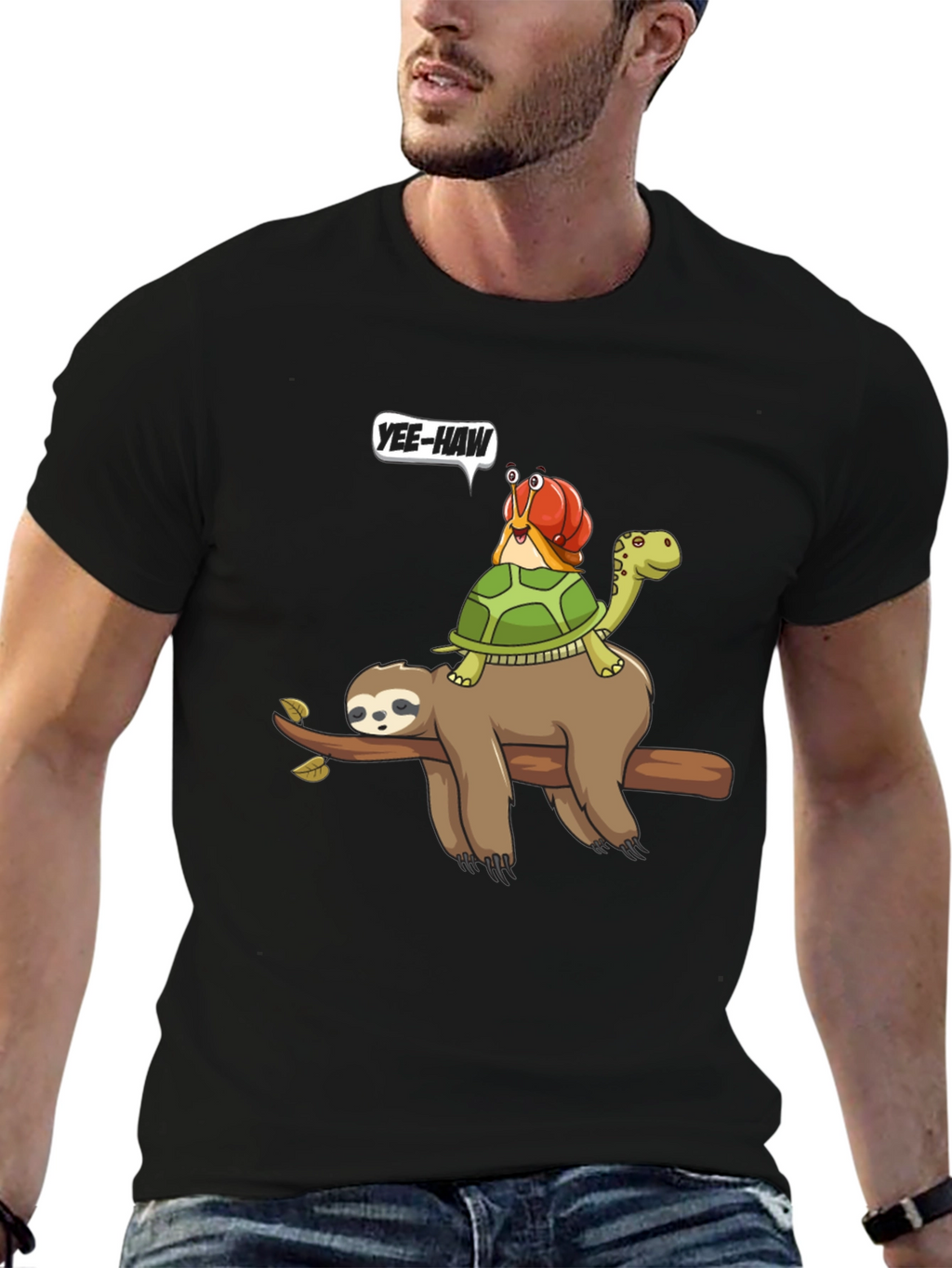Sloth Turtle Snail Yee-Haw T-Shirt