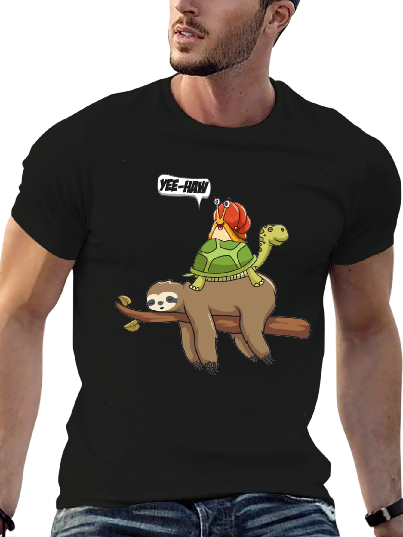 Sloth Turtle Snail Yee-Haw T-Shirt