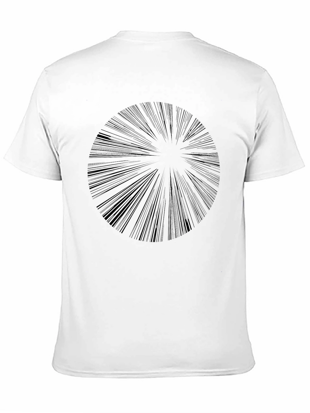 Abstract Radial Burst Black T-Shirt