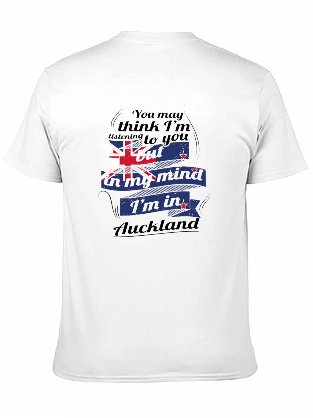 Auckland Mind T-Shirt: Black Cotton Blend Tee