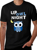 Up Owl Night Graphic Tee - Midnight Blue