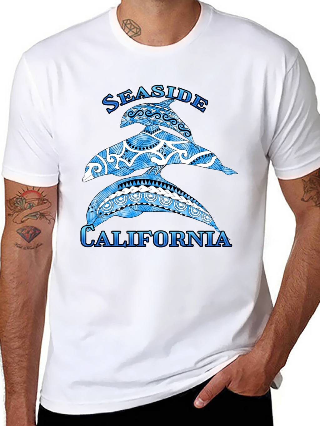 Seaside California Dolphin Graphic T-Shirt